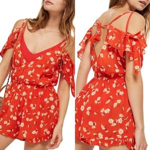 Topshop Daisy Floral Print romper